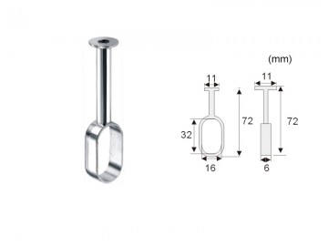 CS012 - Oval Closet Rod Center Support